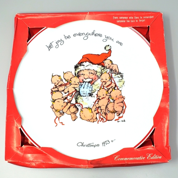 1973 Vintage Kewpie Christmas Collector's Plate - Picture 1 of 8